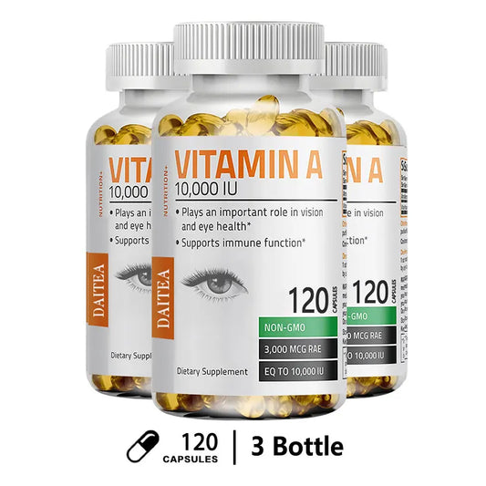 Vitamin A Capsules - Maintain Vision and Eye Health, Boost Skin and Immune System Function, Brighten Eyes, and Enhance Clarity